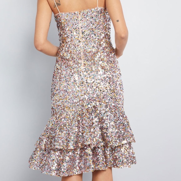 FABULOUS!!! Adrianna Papell Sequin Cocktail Dress - Picture 5 of 6